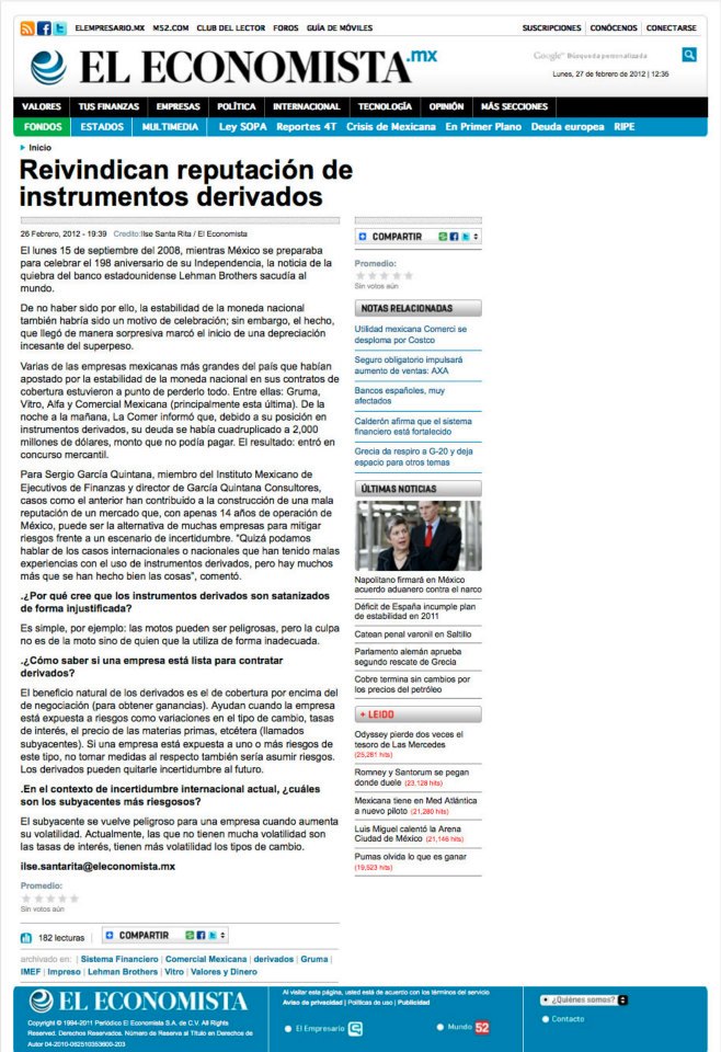 Reivindican reputación de instrumentos derivados - El Economista - GQC.jpg